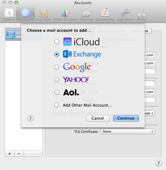 configure outlook on mac for exchange comcast